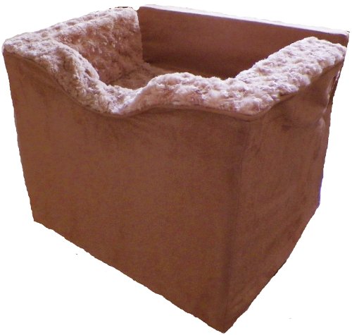 Pampered Pets Car Seat/Pet Bed, Medium, Tan