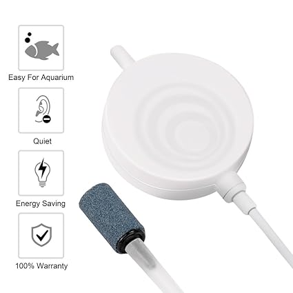 YIKANWEN Aquarium Luftpumpe, Ultra-leise energiesparend Membranpumpe Sauerstoff-Pumpe für Fischbecken und die Nanoaquarien?We