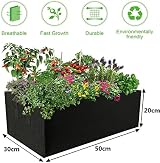 LATERN 4Pcs 8 Gallon Rectangular Plant Growing Bags - Heavy Duty view 4