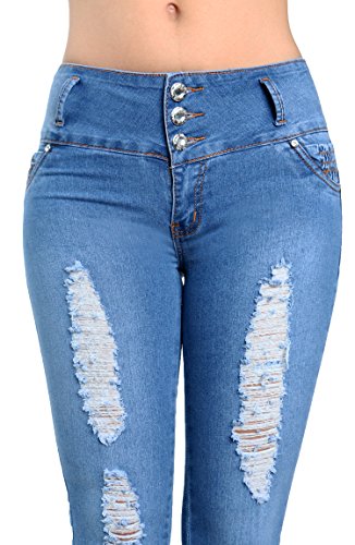Women fashion 3 button design slim fit stretch skinny denim jean …