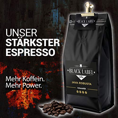 Black Label Coffee® Espresso Kaffeebohnen 1kg Java Robusta Kaffee 100% | Kaffeebohnen Vollautomat 1kg Espresso ganze… – Bild 5
