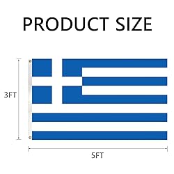 GSYLPFT Greece Flags for Outside 3x5 Greek Flag