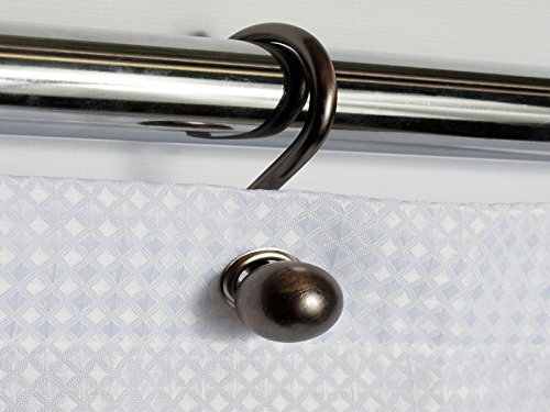 Sweet Home Collection Rust Resistant Tone Metal Ball Shower Hook, Set of 12, 0, Orb