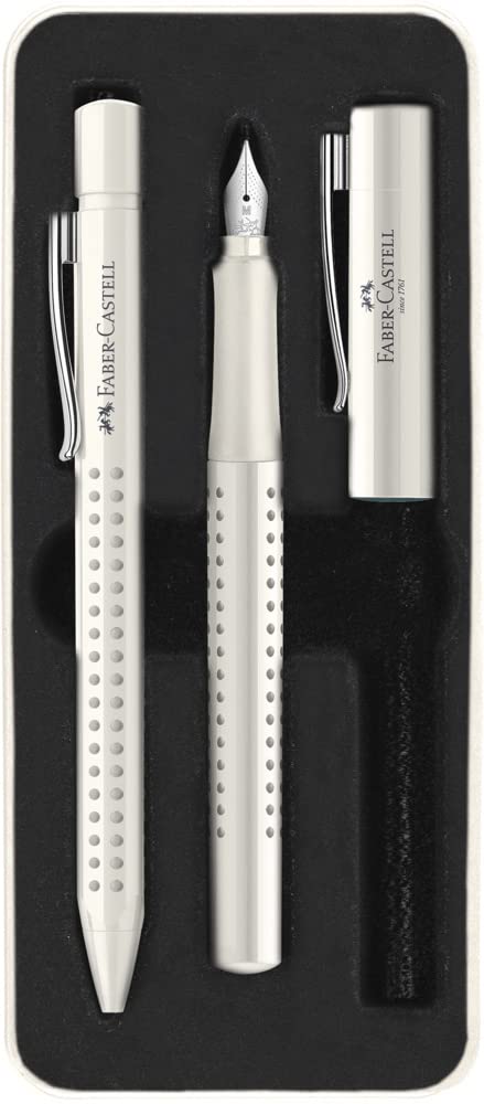 Faber-Castell Fountain pen M/Ballpoint pen set Grip 2010 coconut milk