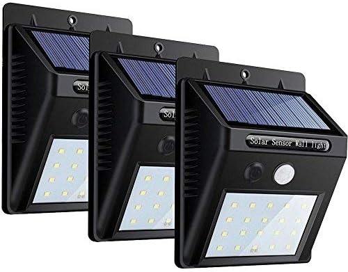 3Keys™ Solar Wireless Security Motion Sensor Night Light - 20 LEDs Bright and Waterproof for Outdoor/Garden Wall (20 LED) (3)