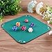 SIQUK 6 Pieces Dice Tray PU Leather Dice Rolling Tray Folding Square Holder for Dice Games, 6 Colors