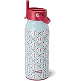 Swig Life 36oz Insulated Water Bottle, Travel Water Bottle with Straw and Lid, Cup Holder Friendly Water Bottles, Stainless Steel (Home Run)