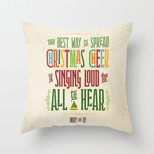 Throw Pillows with Quotes The Best Way to Spread Christmas Cheers Canvas Christmas Pillow Covers 18 x 18