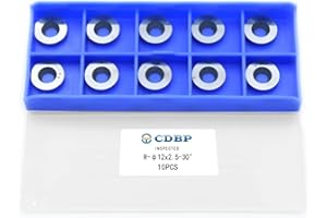 CDBP Ci3 12mm Round Carbide Inserts Cutter fits for DIY Woodworking Lathe Wood Turning Finisher Hollower Tool, 10pcs