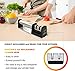 Knife Sharpener for Straight Blade and Serrated Knife Sharpener - Best Knife Sharpener - Kitchen Chef Knife Sharpener - Stainless Steel Knives Sharpening Kit - Best Quality for Men Women Black 2018