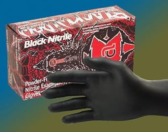 Amazon.com: Amercare 5 mil Industrial Grade Black Nitrile Powder Free