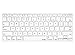 Kuzy - WHITE Keyboard Silicone Cover Skin for Macbook / Macbook Pro 13