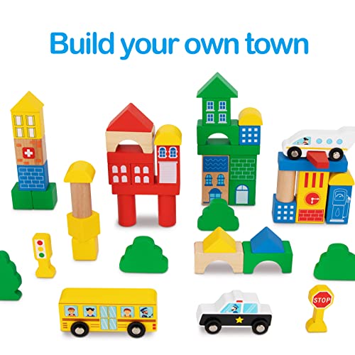 TOOKYLAND 50 PCS City Building Blocks with Construction Building Sets