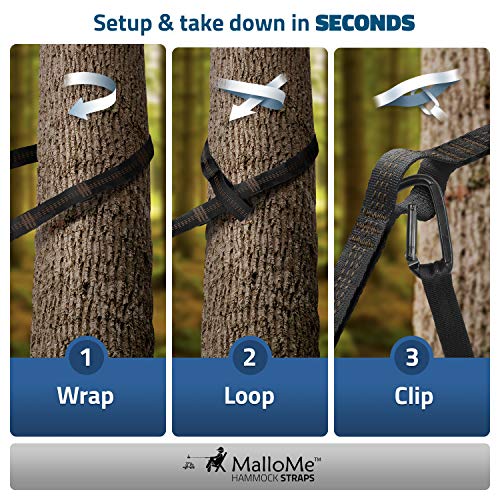 image for MalloMe Double & Single Portable Camping Hammock - Parachute Lightweig