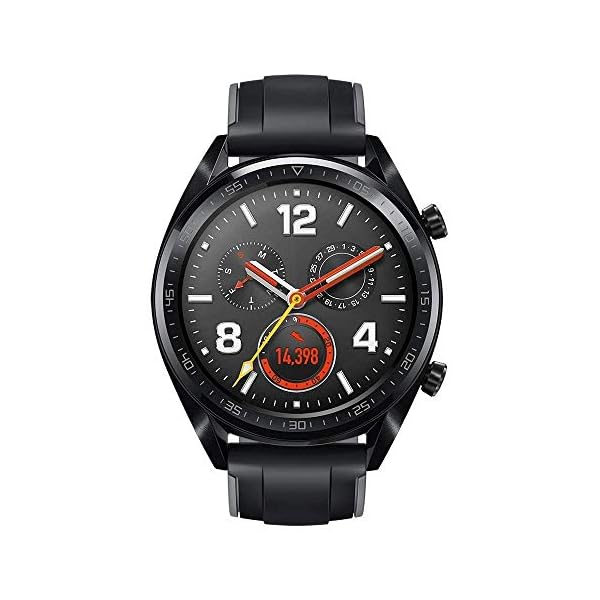 HUAWEI Watch GT - GPS Smartwatch with 1.39" AMOLED Touchscreen, 2-Week Battery Life, 24/7 Continuous Heart Rate Tracking, Multiple Outdoor and Indoor Activities, 5ATM Waterproof, Black
