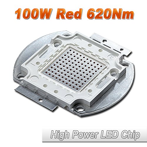 Hontiey High Power LED Chip 100W Red Light 620Nm-625Nm Bulbs 100 Watt Beads DIY Spotlights Floodlight COB Integration Lamp SMD Stage lights