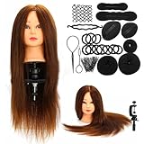 Iusun Cosmetology Mannequin Manikin Training Head + Adjustable Holder + Braid Sets (A)