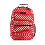 JuJuBe Be Packed Backpack/Diaper Bag, Black Ruby - Red/White Polka Dots