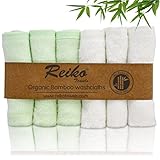 Reiko Bamboo Baby Washcloths (6-pack) - Premium Extra Soft & Absorbent Towels For Baby's Sensitive Skin - Perfect 10