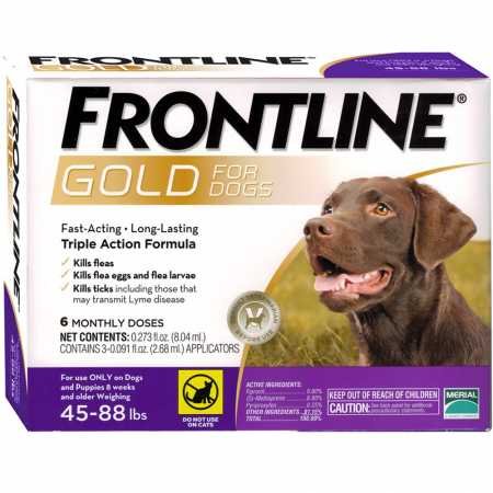 Frontline Gold for Dogs 4588 lbs Purple (6 Month) Frontline Gold for Dogs 4588 lbs Purple (6 Month)