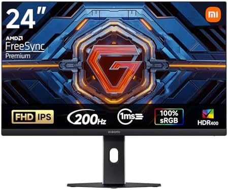 G24i 2026 Monitor Gaming de 24 Pulgadas, 200Hz, 1ms GTG, FreeSync Premium, HDR400, Fast IPS, 100% sRGB, 95% DCI-P3,Certificación TÜV Low Blue Light (1920 x 1080/HDMI 2.0/DP 1.4)