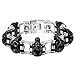 Oidea Mens Stainless Steel Vintage 16MM Large and Heavy Skull Charm Bicycle Chain Biker Bangle Bracelet,Silver, Gold, Black Tone, 7.2 Inch