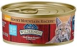 Blue Buffalo Wilderness Rocky Mountain Recipe High Protein Grain Free, Natural Adult Flaked Wet Cat Food, Red Meat in Tasty Gravy 5.5-oz (pack of 24)