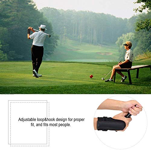 eecoo Golf Swing Training Aids, Straight Practice Wrist Brace with Adjustable Loop & Hook, Analyze Your Swing at Home, Trainer Corrector Golfer Bag Accessory, Fit Male or Female