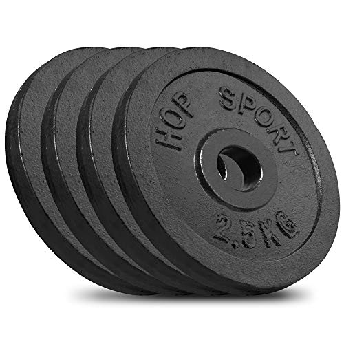 Hop-Sport 20 Kg Hantelscheiben-Set 4x5 Kg 30/31mm Gripper
