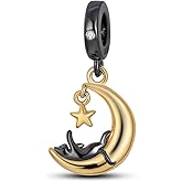 HONGRUI 925 Sterling Silver Charms for Bracelets and Necklaces Cat Cross Sunflower Sunshine Birthday Pendant Bead Charm for Women Jewelry Gift