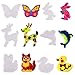 Xgood 12 Pieces Fuse Beads Pegboards Clear Animal Shape Plastic Template Beads Boards for Kids Craft Beads