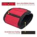 Magnetic Wristband, Dr.meter 2 Sizes of 10.6 & 18.9 Inches Length Red Color Magnetic Wrist Bands Tool Belt with Super Strong 15 Magnets, 2.2lb Capacity for Holding Screws Bolts Nails and Drill Bits