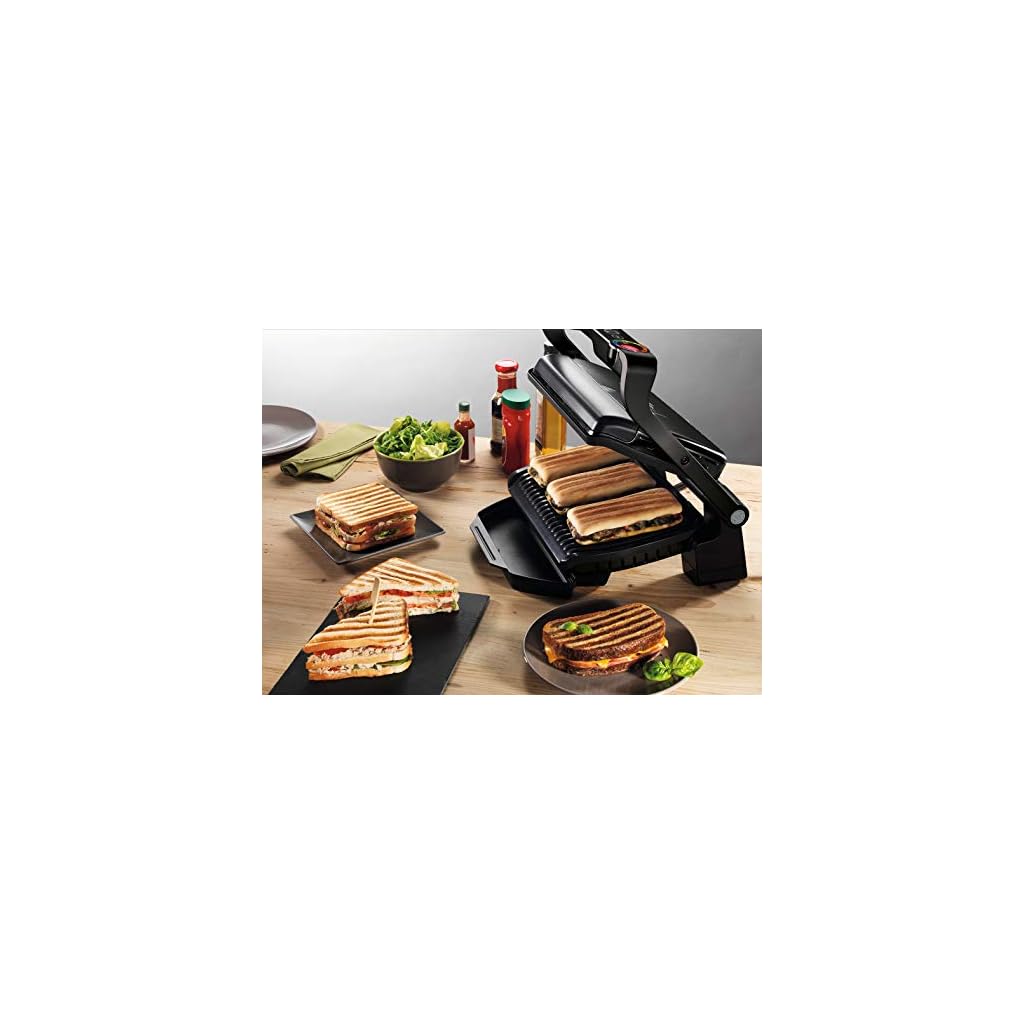 Tfal GC7 OptiGrill Indoor Electric Grill, 4Servings, Automatic