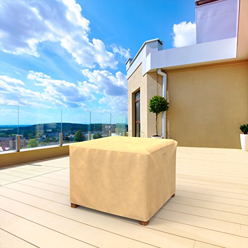 EmpirePatio Classic Nutmeg Square Patio Table Cover/Ottoman Cover, Extra Large