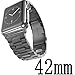 Fwheel Compatible with Apple Watch Band 42mm,Stainless Steel Replacement Smart Watch Band with Double Button Folding Clasp Compatible with Apple Watch Series 1,2,3,4,Sport,Edition(Space Grey 42mm)