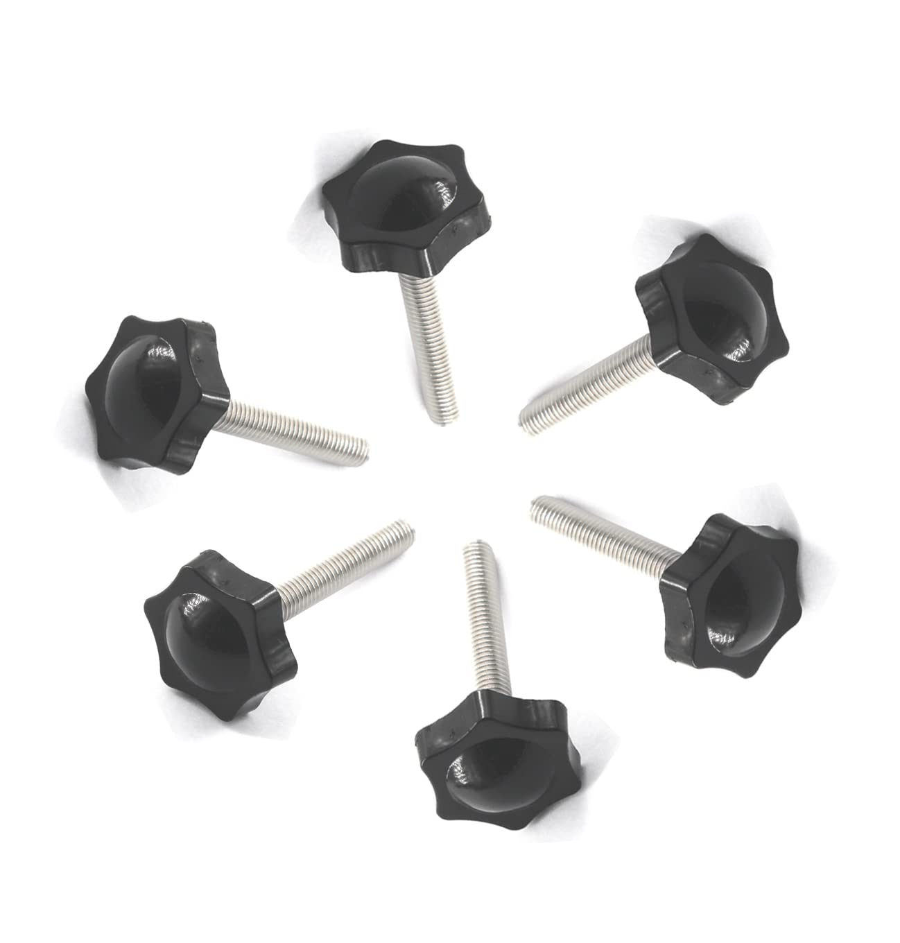 16Pcs Stainless Steel M6x25mm Thread Replacement Star Hand Knob Tightening Thumb Screw Hand Tightening Knob Screw
