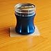AKOAK 4.0 cm Aluminum Blue Curvy Handle Nail Art Stamper XL-Clear Jelly Silicone Head /W Free Credit Card Scrapers DIY Stamping Tools