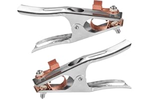 BDZMC 2PCS 300A Welding Ground Clamp, Manual Welder Electrode Clamp, Welder Ground Cable Grip, Copper Plated Jaw Welding Earth Clip for Welders and Cutter Machines (300A)