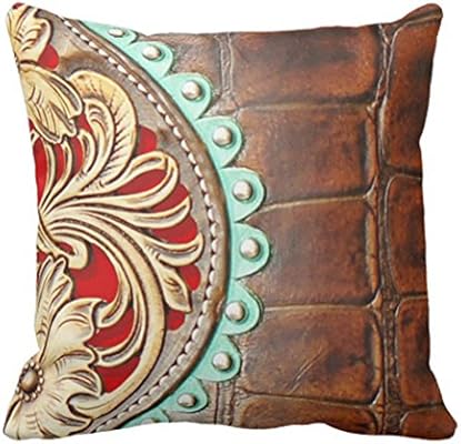 Amazon Com Emvency Throw Pillow Cover 103 Western Style Leather