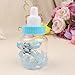 AerWo Baby Shower Favors Fillable Mini Bottle Candy Gift Box for Boy Girl Newborn Infant Baptism Christening Birthday Party Decoration (24 Packs, Blue)