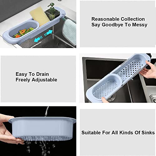 Telescopic Sink Holder, Expandable Kitchen Sink Organizer Rack Sponge