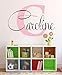 Girls Custom Name and Initial Wall Decal Sticker, 20