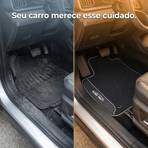 Tapete Emborrachado para Byd Song Pro 2025 2026 - Jogo 3 Peças Exclusivo