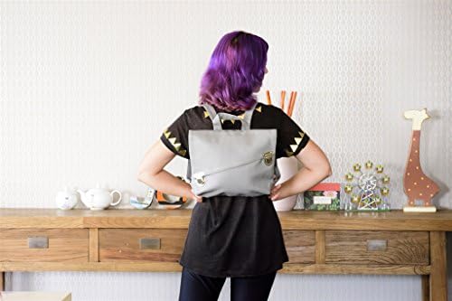 Handmade Designer Grey Satchel Style Vegan Bag - Over the Shoulder Cross-Body or Backpack