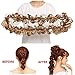 Combs Clip in Bun Claw Jaw on Updo Hairpiece Extensions Wavy Donut Chignons Wrap Around Scrunchy-dark brown to ash blonde-32″thumb 4
