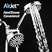 AirJet-500 3-in-1 High Pressure 34-setting Luxury Shower Combo with High-Velocity Flow Accelerator(TM) for More Power with Less Water! Extra-long 6 foot Stainless Steel Hose. All-Chrome Finish