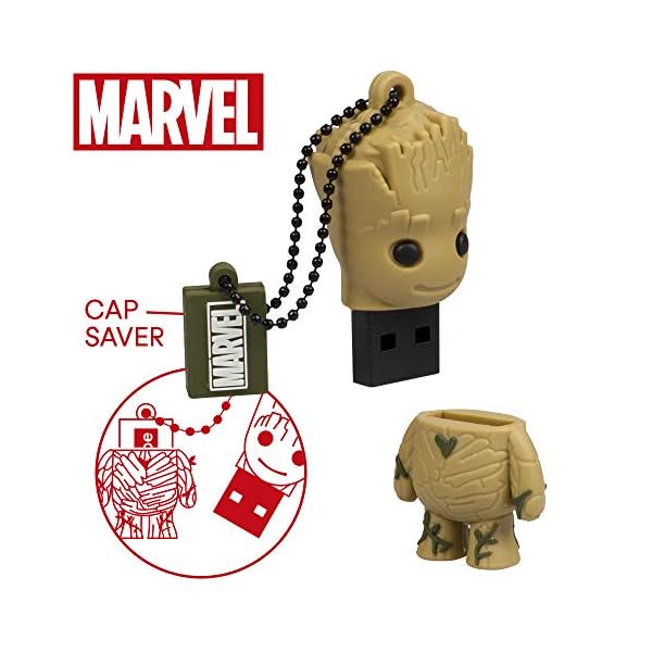 Tribe USB Stick 32 GB Groot - Speicherstick Memory Stick 2.0 Original Marvel Guardians of the Galaxy, FD035702, braun – Bild 4