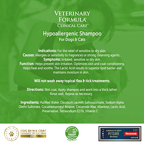 Veterinary Formula Clinical Care Hypoallergenic Shampoo for Dogs and