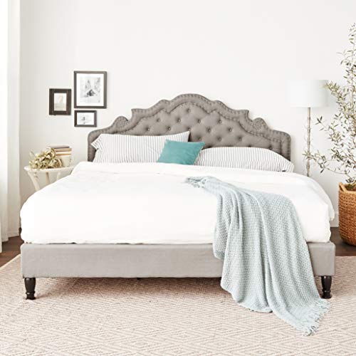 HomeLife Premiere Classics 51" Tall Platform Bed with Cloth Headboard