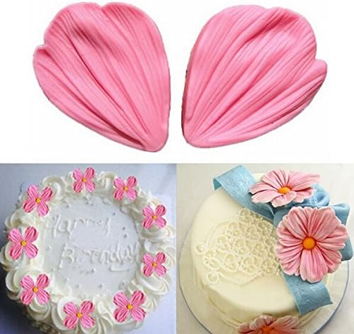 2pcs/lot Flower petals fondant cake molds Fondant decoration soap chocolate mould for the kitchen baking cake tool
